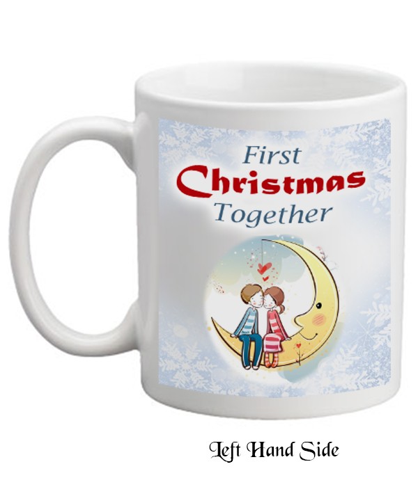 Moon Kissing Lovers Our 1st Xmas Mug